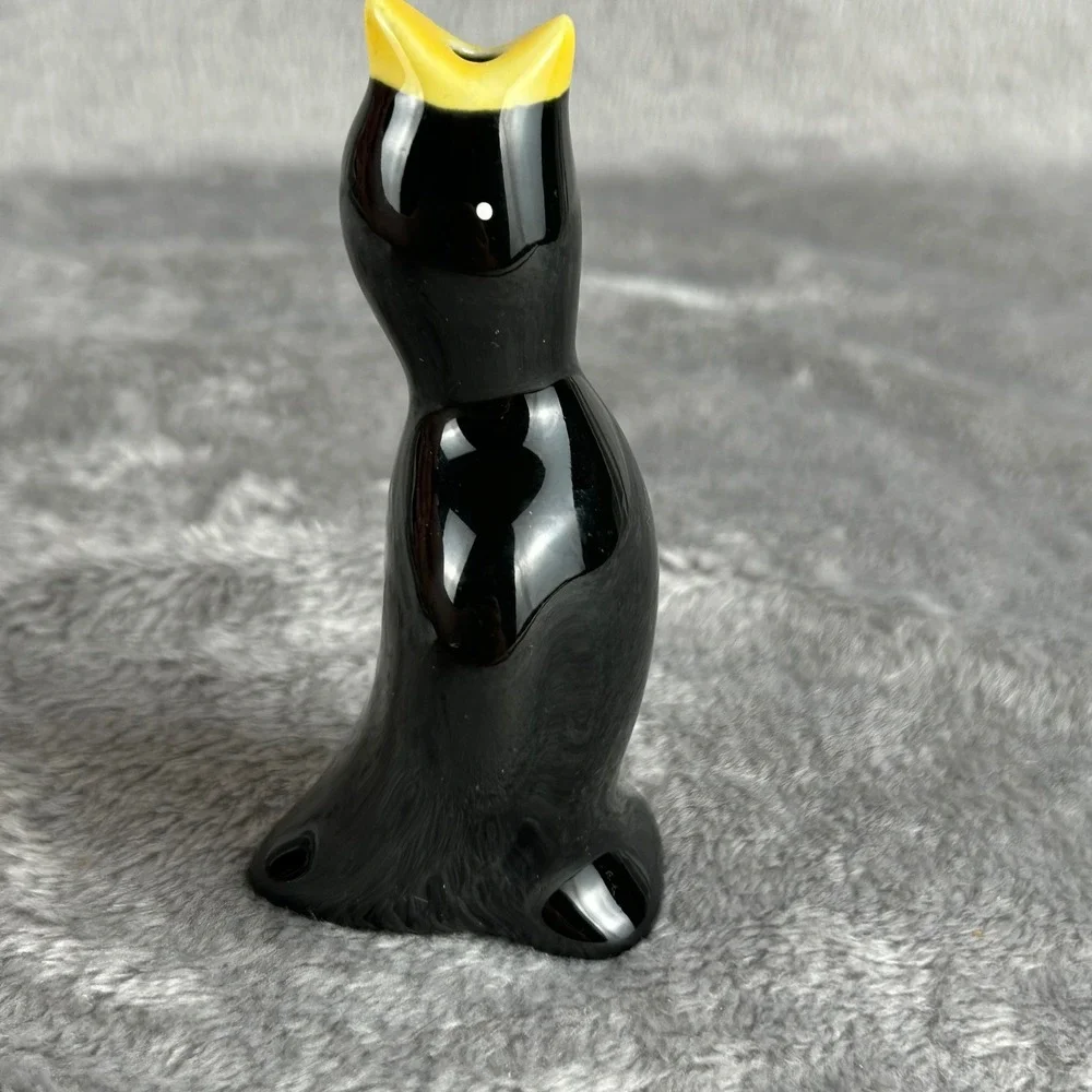 Vintage Style Black Ceramic Pie Bird Vent Crow Blackbird Baking Tool 3.75